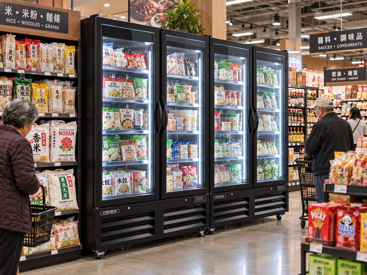 49.8" 2-Door Glass Refrigerator, Black Exterior & Interior, Elite Series / BGD-46R-HC