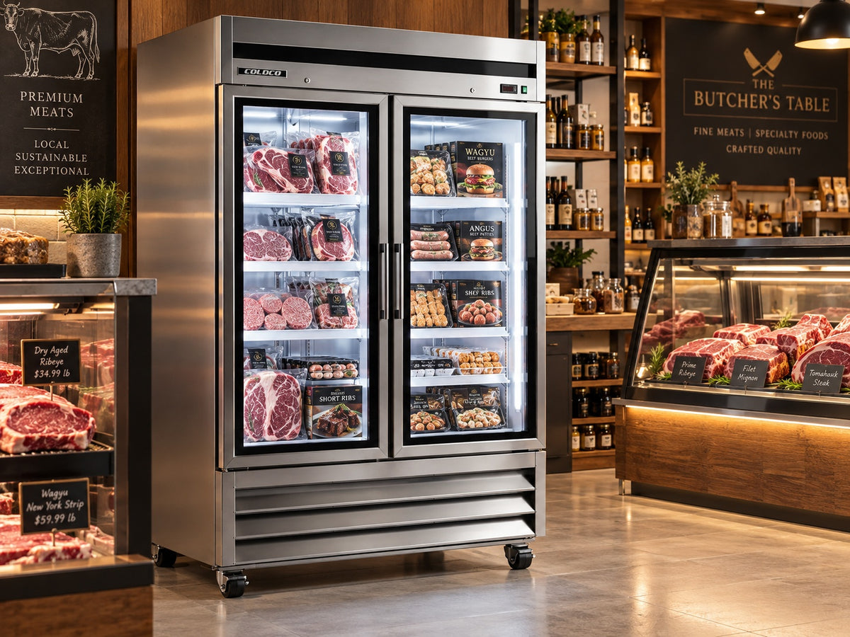 54" 2-Door Stainless Steel Freezer , Elite Series / BGSS-54FG-HC