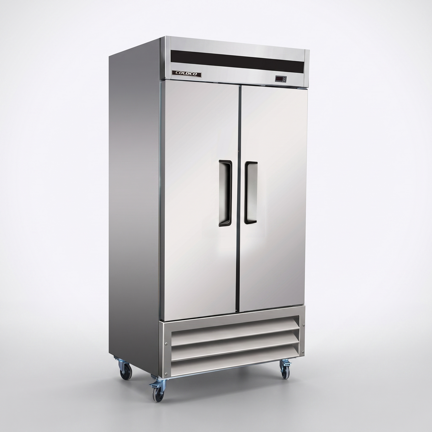 39.5" 2-Door Stainless Steel Freezer Solid Door | BSD-2NF-HC