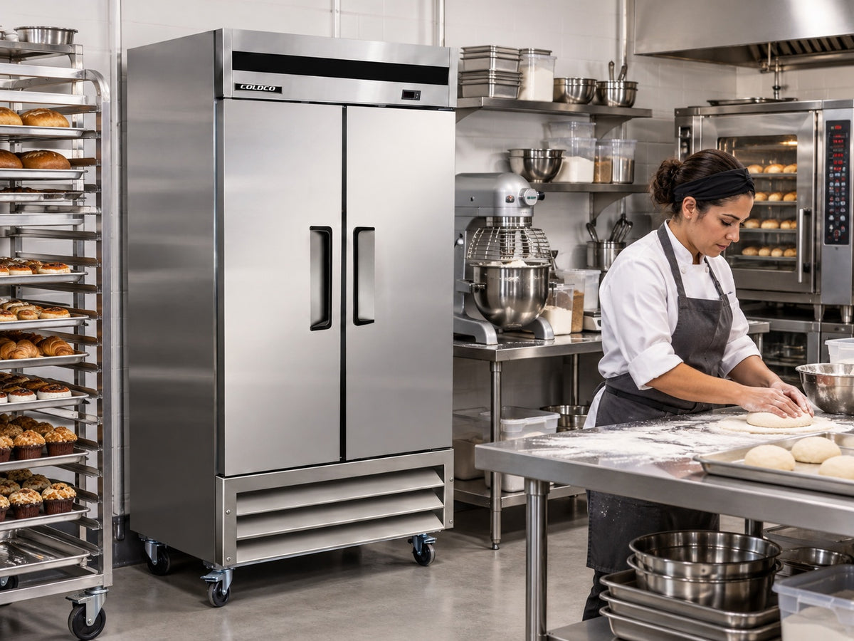 39.5" 2-Door Stainless Steel Refrigerator Solid Door / BSD-2NR-HC