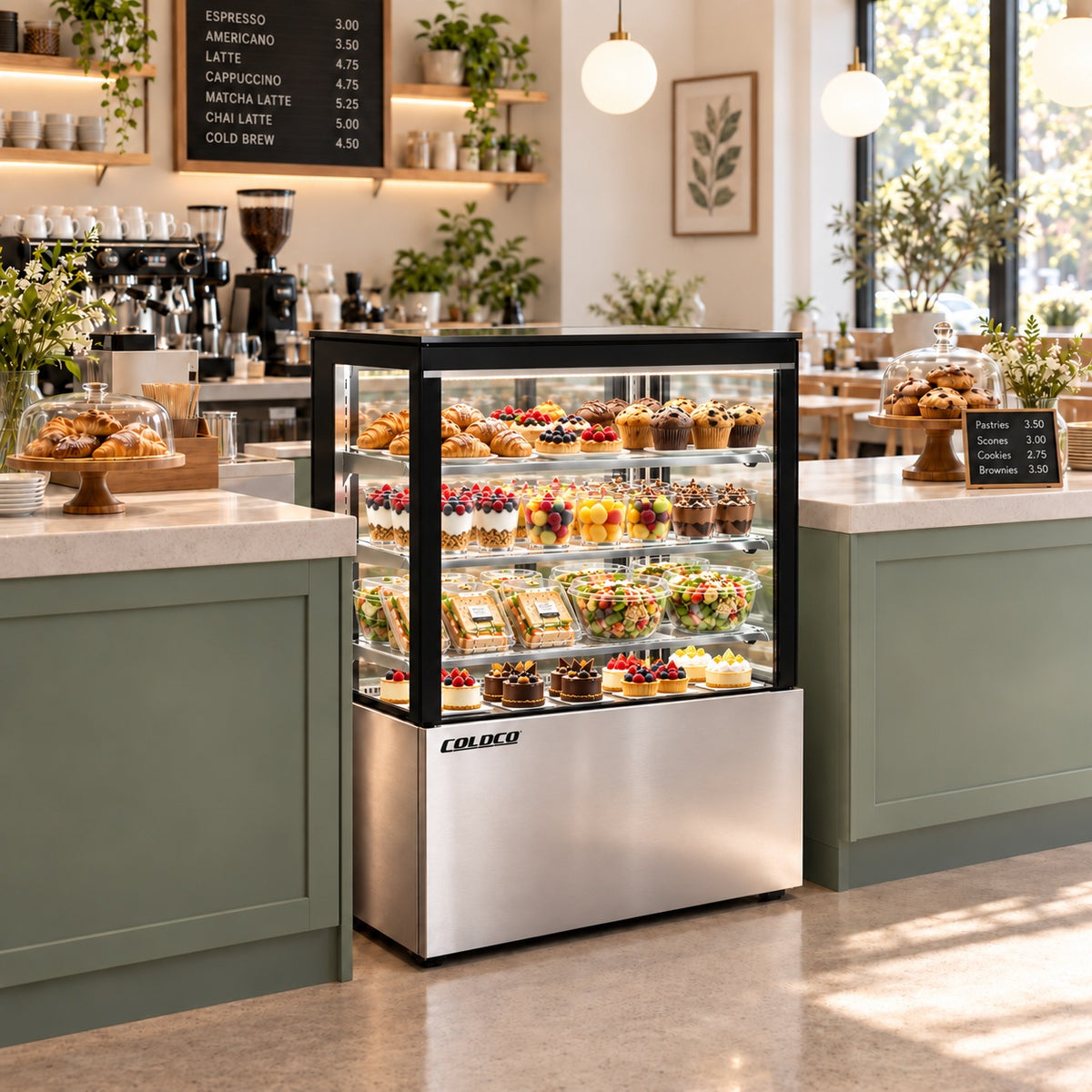 36" Bakery Showcase / Cake Display - Stainless Steel / CD-36-3