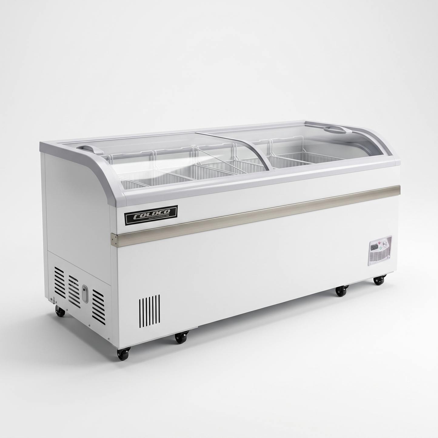 79″ Sliding Glass Top Freezer, White exterior | CSDV-79F-W
