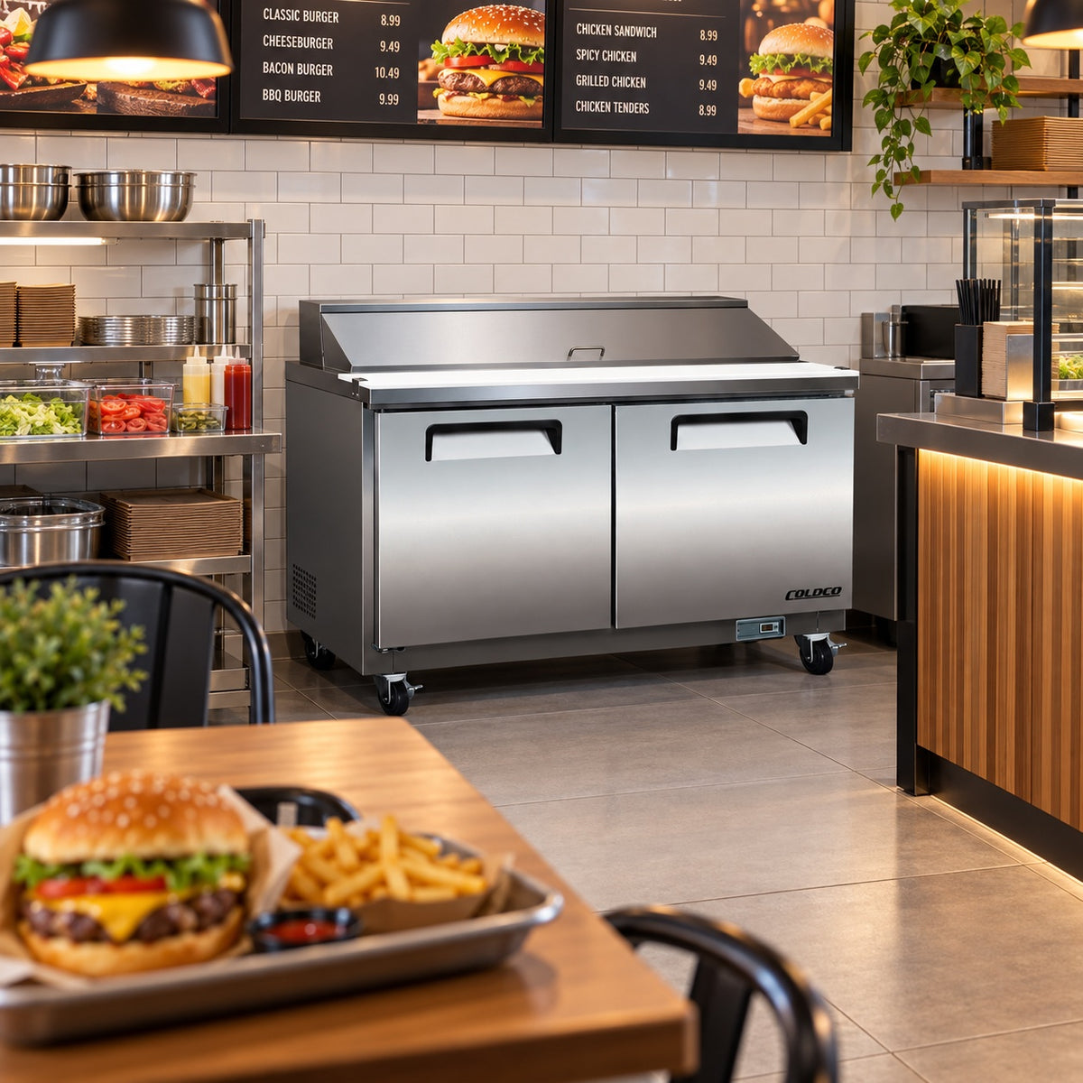 48" Sandwich / Salad Prep-Table Refrigerator / CSP-48-HC