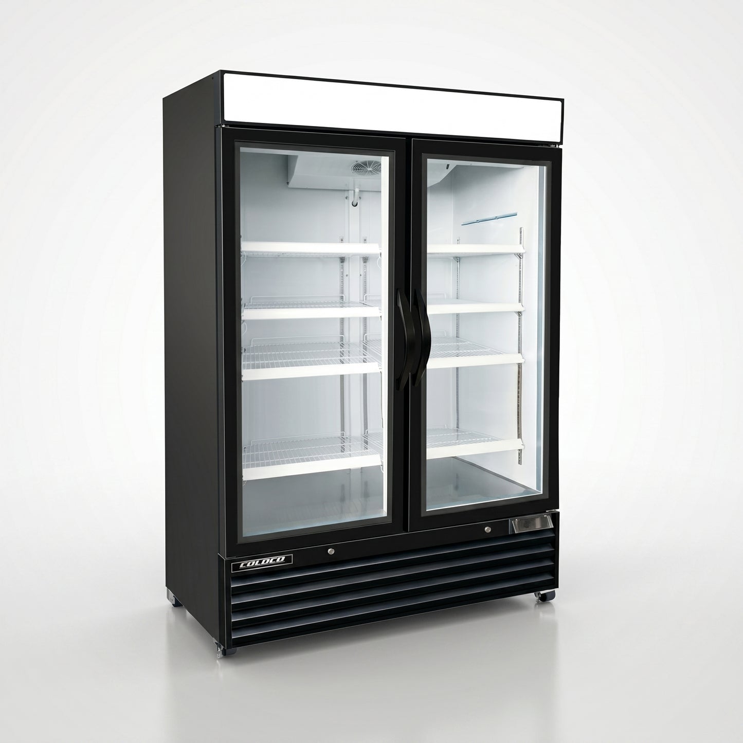 54" 2-Door Freezer Black Exterior, White Interior | BGD-48F-HC
