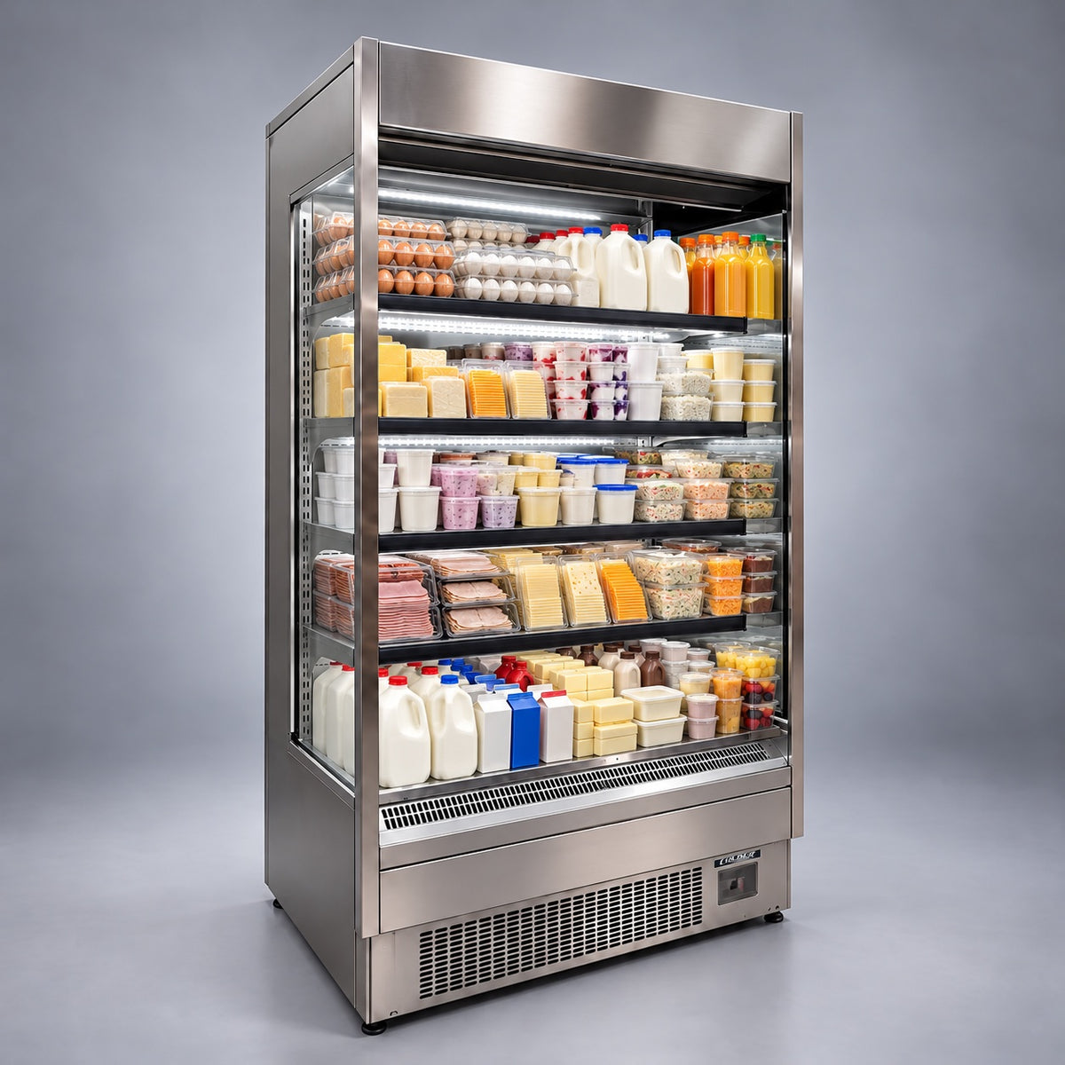 48" Stainless Steel Vertical Air Curtain, Open Merchandiser / OM-48-S