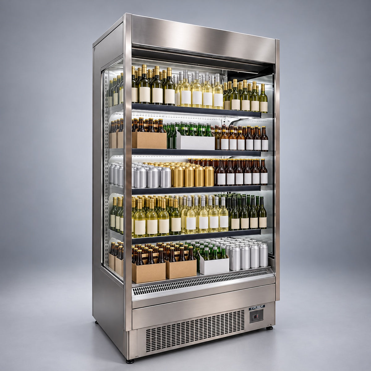 40" Stainless Steel Vertical Air Curtain, Open Merchandiser / OM-40-S