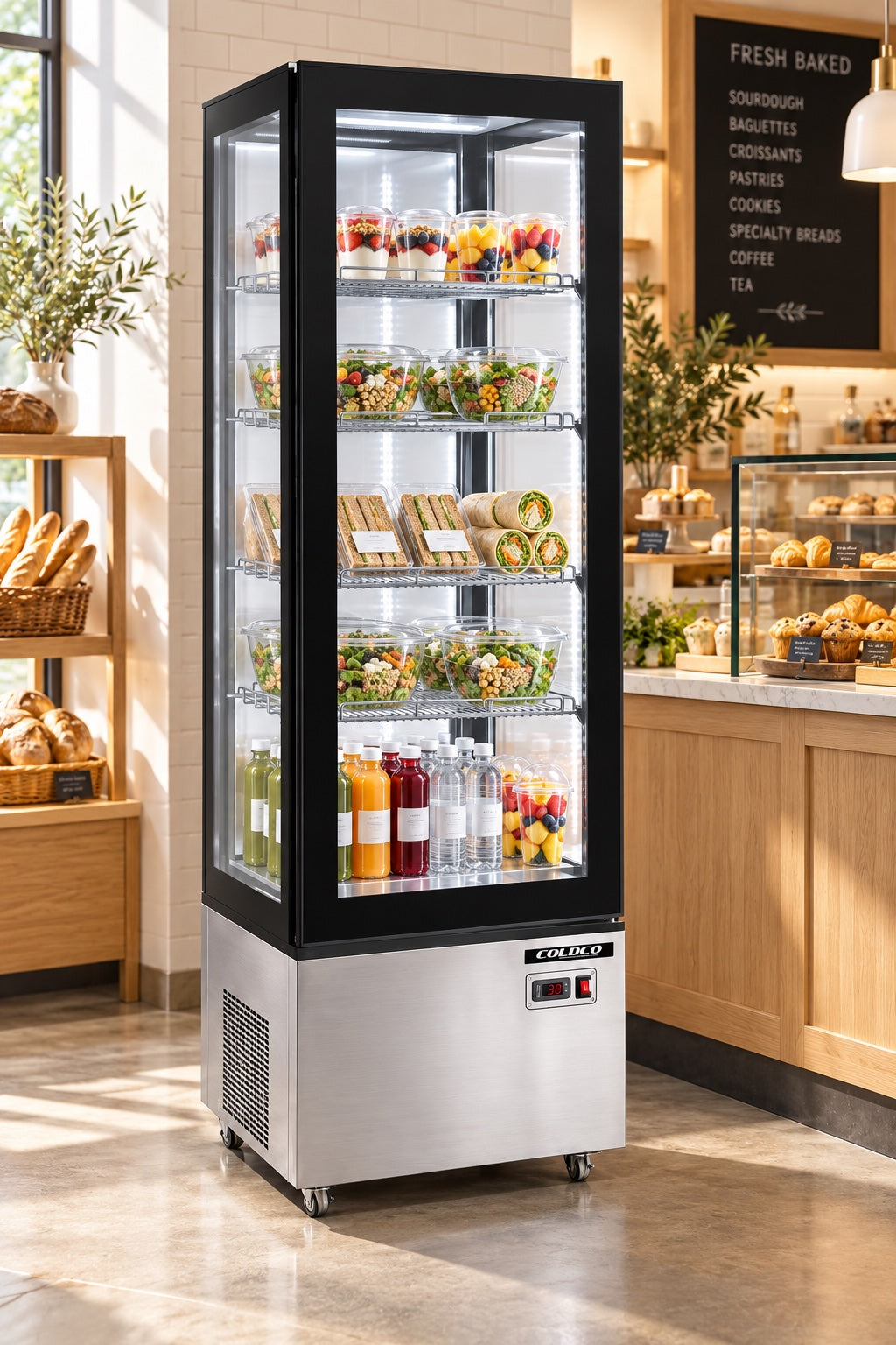 75" Height Refrigerated Display Case - Stainless Steel / ST-400S