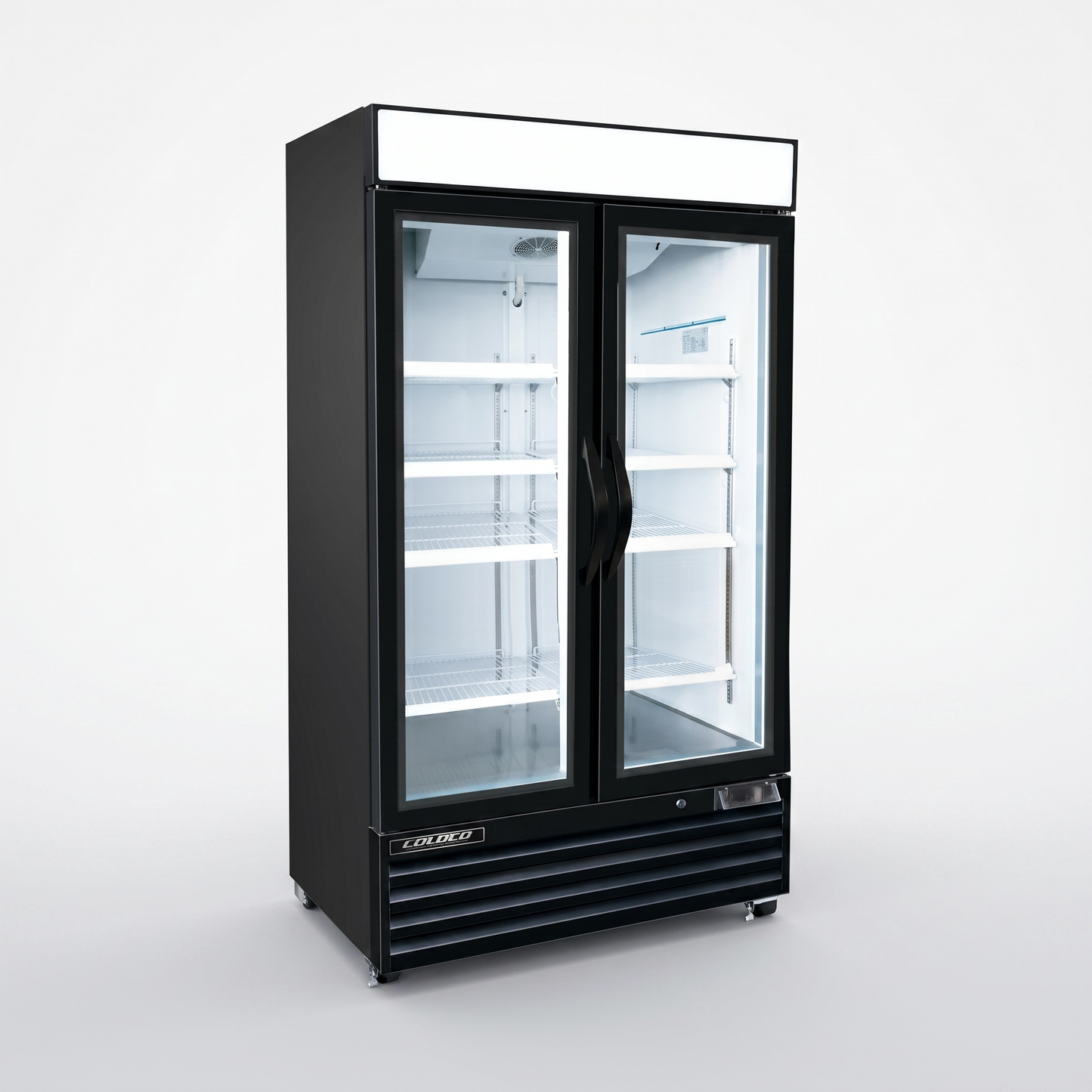 39.5" 2-Door Refrigerator Black Exterior, White Interior | BGD-36R-HC