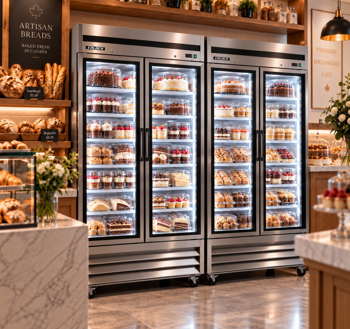 54" 2-Door Stainless Steel Freezer , Elite Series / BGSS-54FG-HC