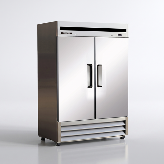 54" 2-Door Stainless Steel Freezer Solid Door | BSD-2F-HC