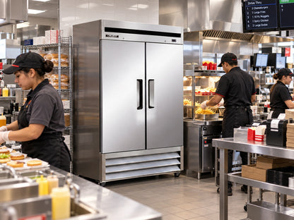 54" 2-Door Stainless Steel Refrigerator Solid Door / BSD-2R-HC
