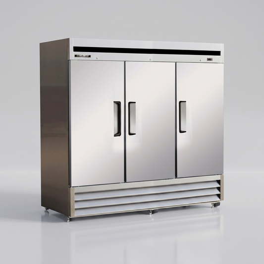 81" 3-Door Stainless Steel Freezer Solid Door | BSD-3F-HC