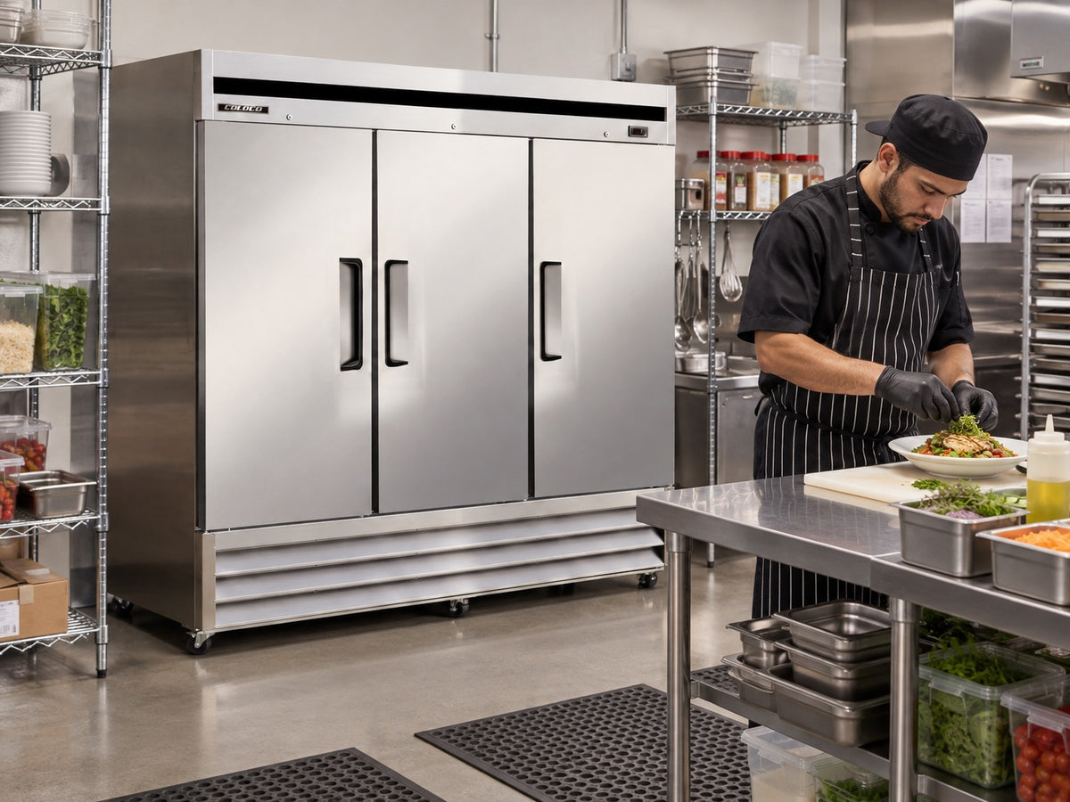81" 3-Door Stainless Steel Freezer Solid Door / BSD-3F-HC