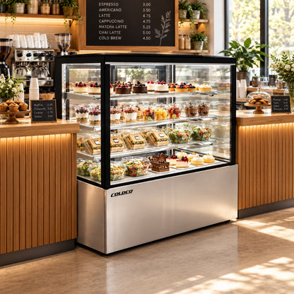 72" Bakery Showcase / Cake Display - Stainless Steel / CD-72-3