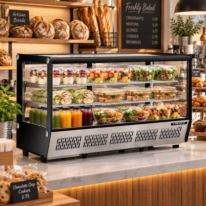 48″ Full Service Countertop Refrigerated Display Case, LED Lighting / CR200L
