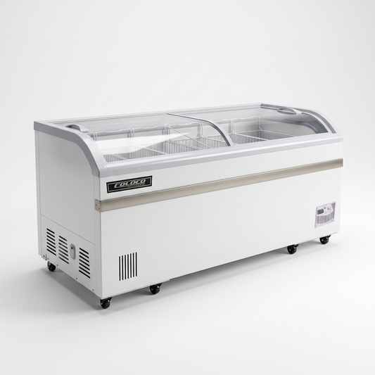 79″ Sliding Glass Top Freezer, White exterior | CSDV-79F-W