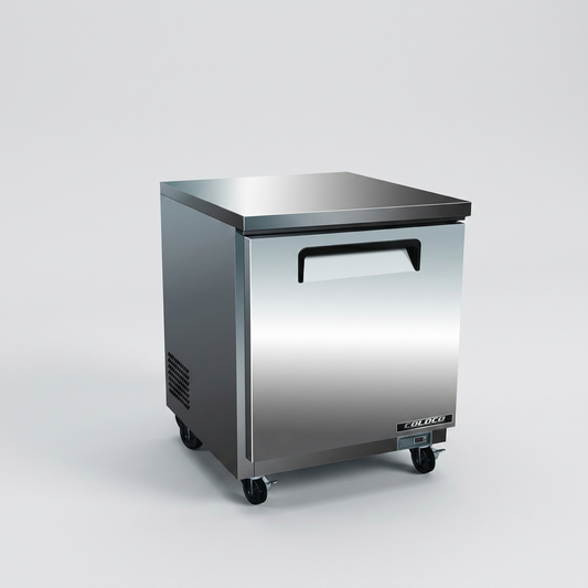 27.8" Under Counter Freezer, Stainless Steel | CUC-27F-HC