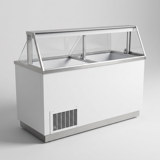 68″ 12 TUB ICE CREAM DIPPING DISPLAY, LED LIGHTING | DDC-68-HC