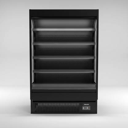 48" Black Exterior/Interior Vertical Air Curtain, Open Merchandiser / OM-48-B