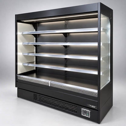 76.5" Black Exterior/Interior Vertical Air Curtain, Open Merchandiser / OM-76-B