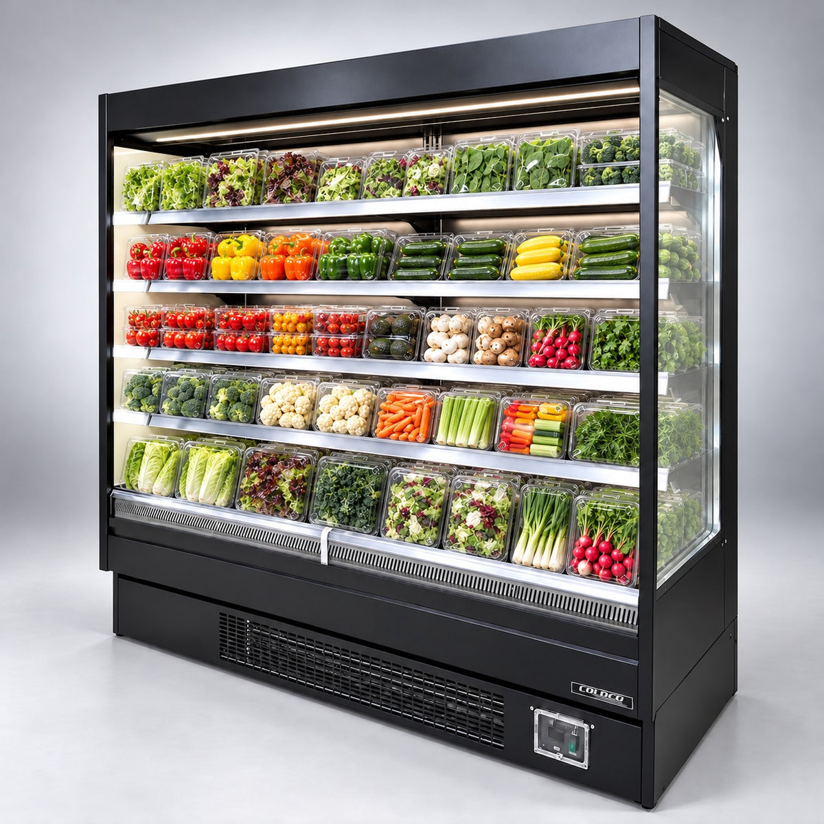 76.5" Black Exterior/Interior Vertical Air Curtain, Open Merchandiser / OM-76-B