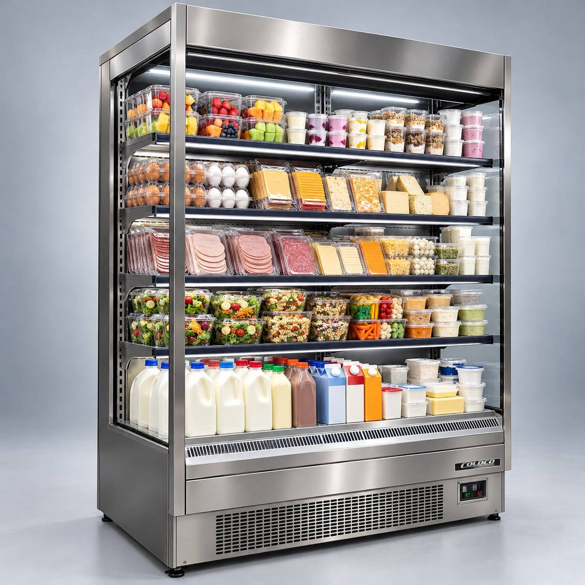 76.5" Stainless Steel Vertical Air Curtain, Open Merchandiser / OM-76-S