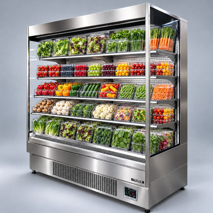 76.5" Stainless Steel Vertical Air Curtain, Open Merchandiser / OM-76-S