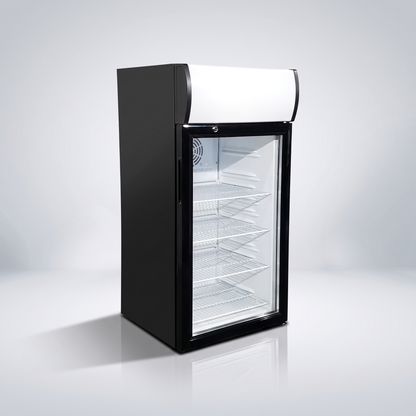 37″ Height Counter Top Refrigerator, Black Exterior, White Top Panel Display / SC80B