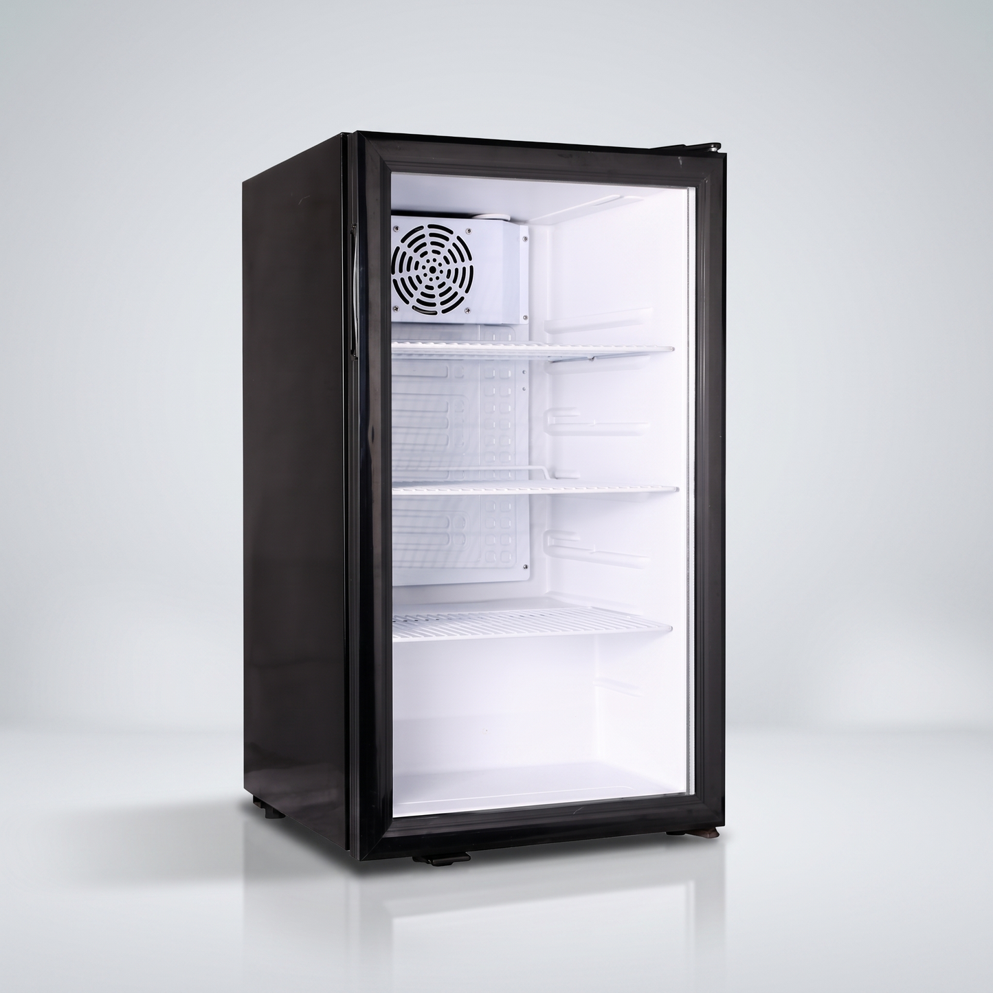33.5″ Height Counter Top Refrigerator, Black Exterior, White Interior | SC98
