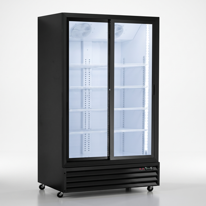 52.5" 2-Door Glass Refrigerator Vertical Sliding Door / SD-1200SLT