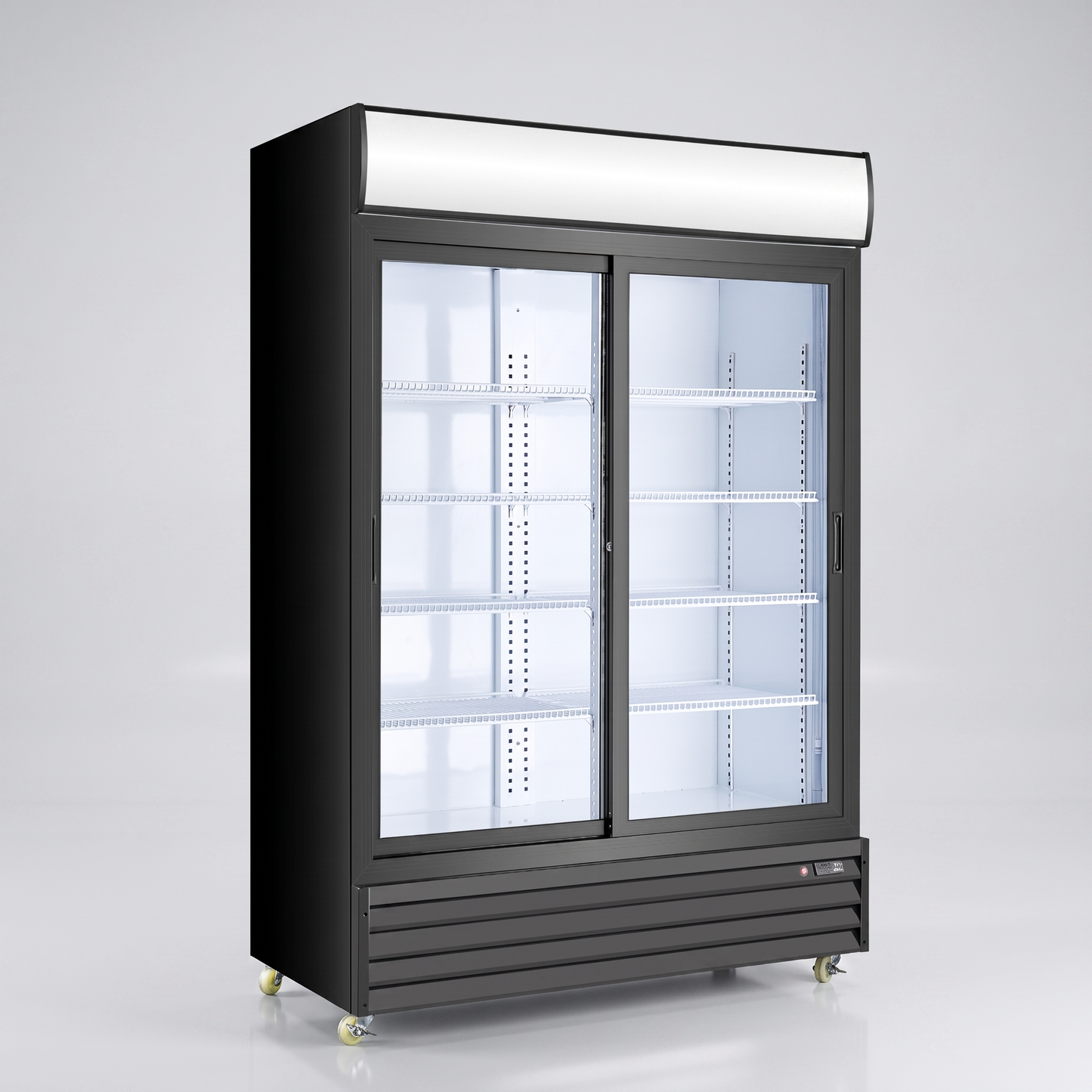 52.5" 2-Door Glass Refrigerator, Vertical Sliding Door | SD-1200SL