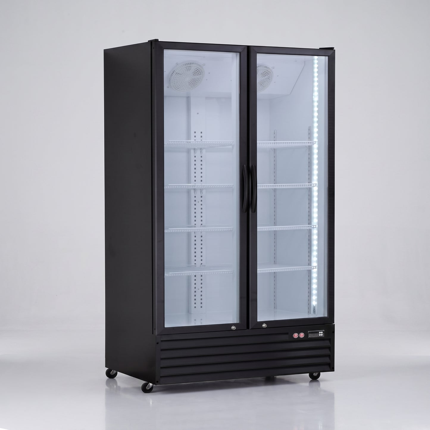 52.5" 2-Door Glass Refrigerator Vertical Swing Door | SD-1200SWT