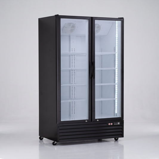 52.5" 2-Door Glass Refrigerator Vertical Swing Door | SD-1200SWT