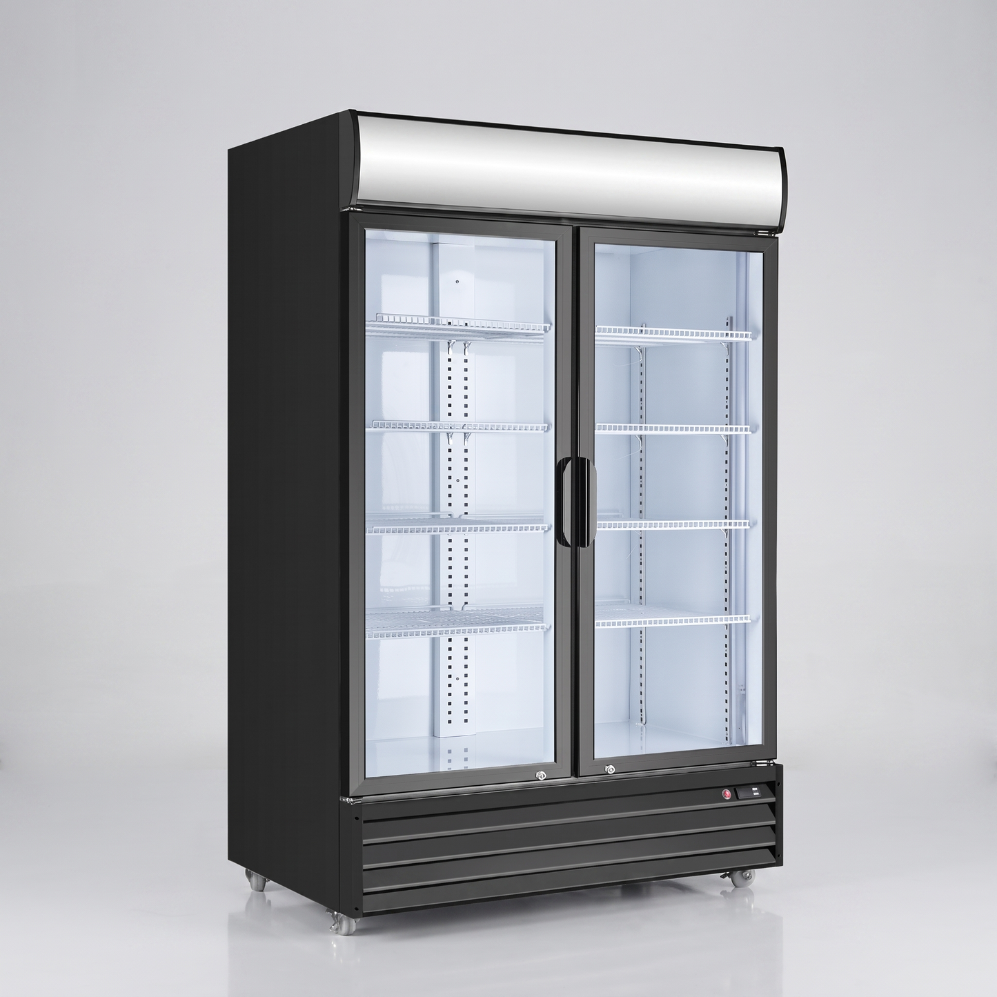 52.5" 2-Door Glass Refrigerator, Vertical Swing Door | SD-1200SW